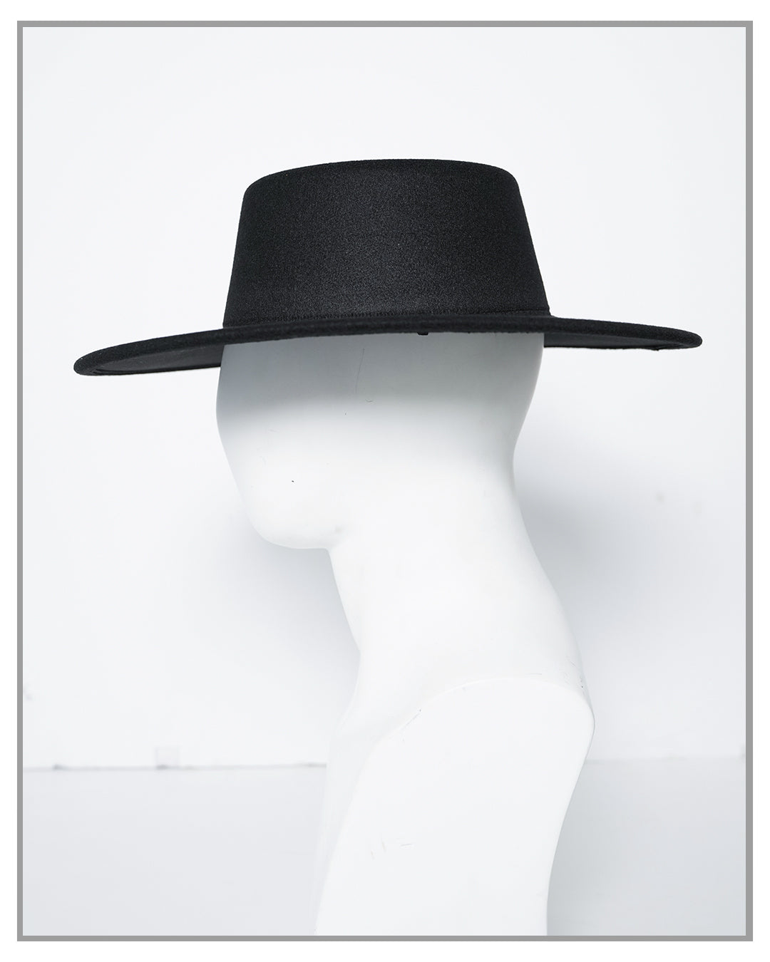 Black Boater Fedora Hat