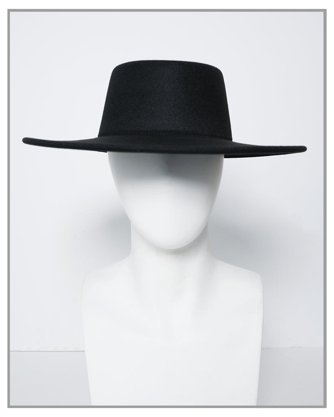 Black Boater Fedora Hat