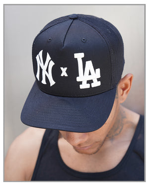 Black NY x LA Trucker Hat