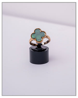 Emerald Clover Ring