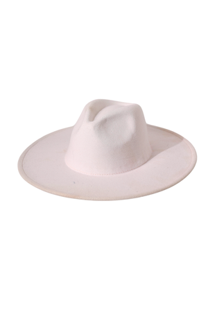 White Panama with Red Under Brim Fedora Hat