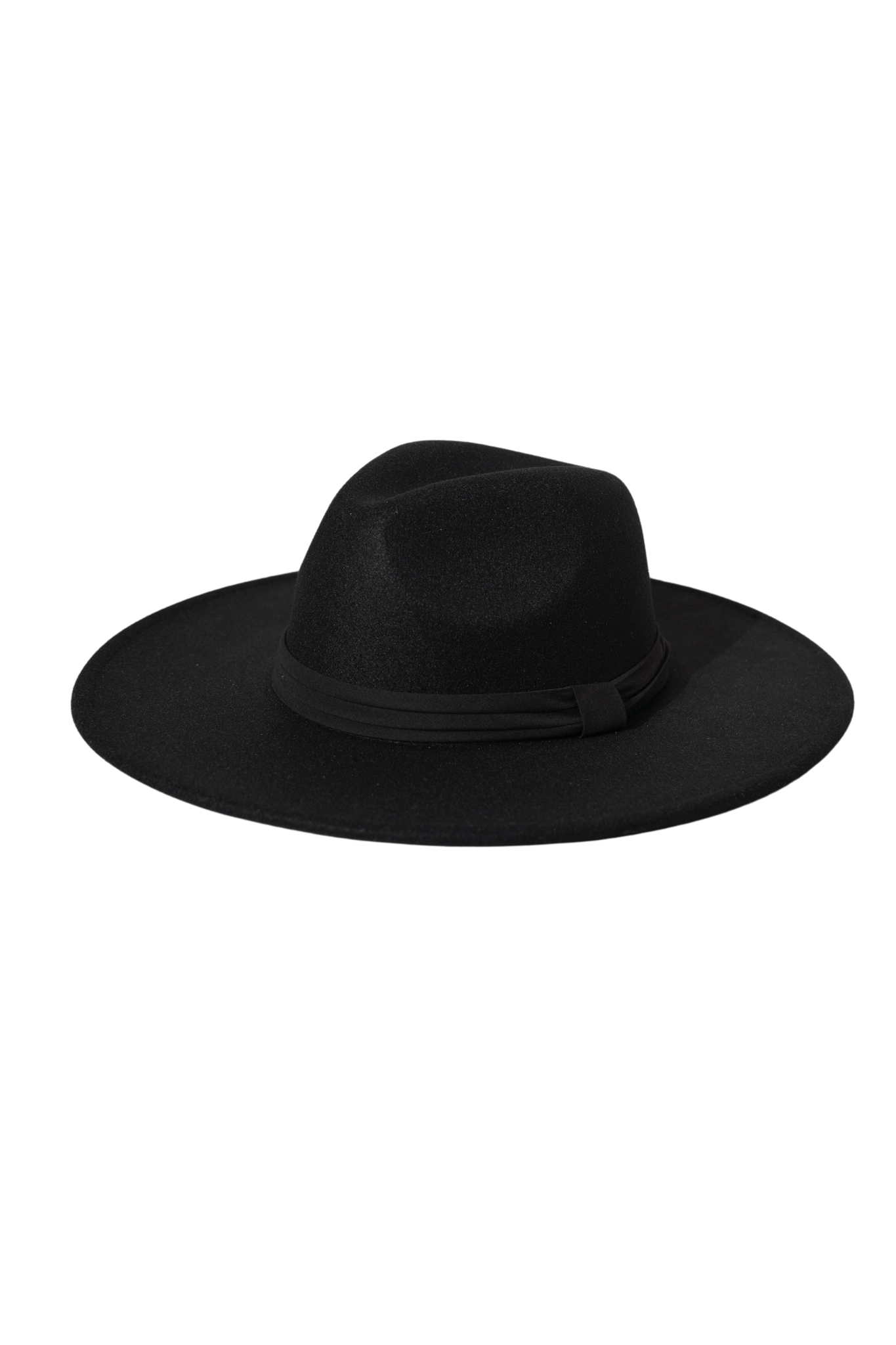 Twin Banded Black Classic Wide Brim Fedora