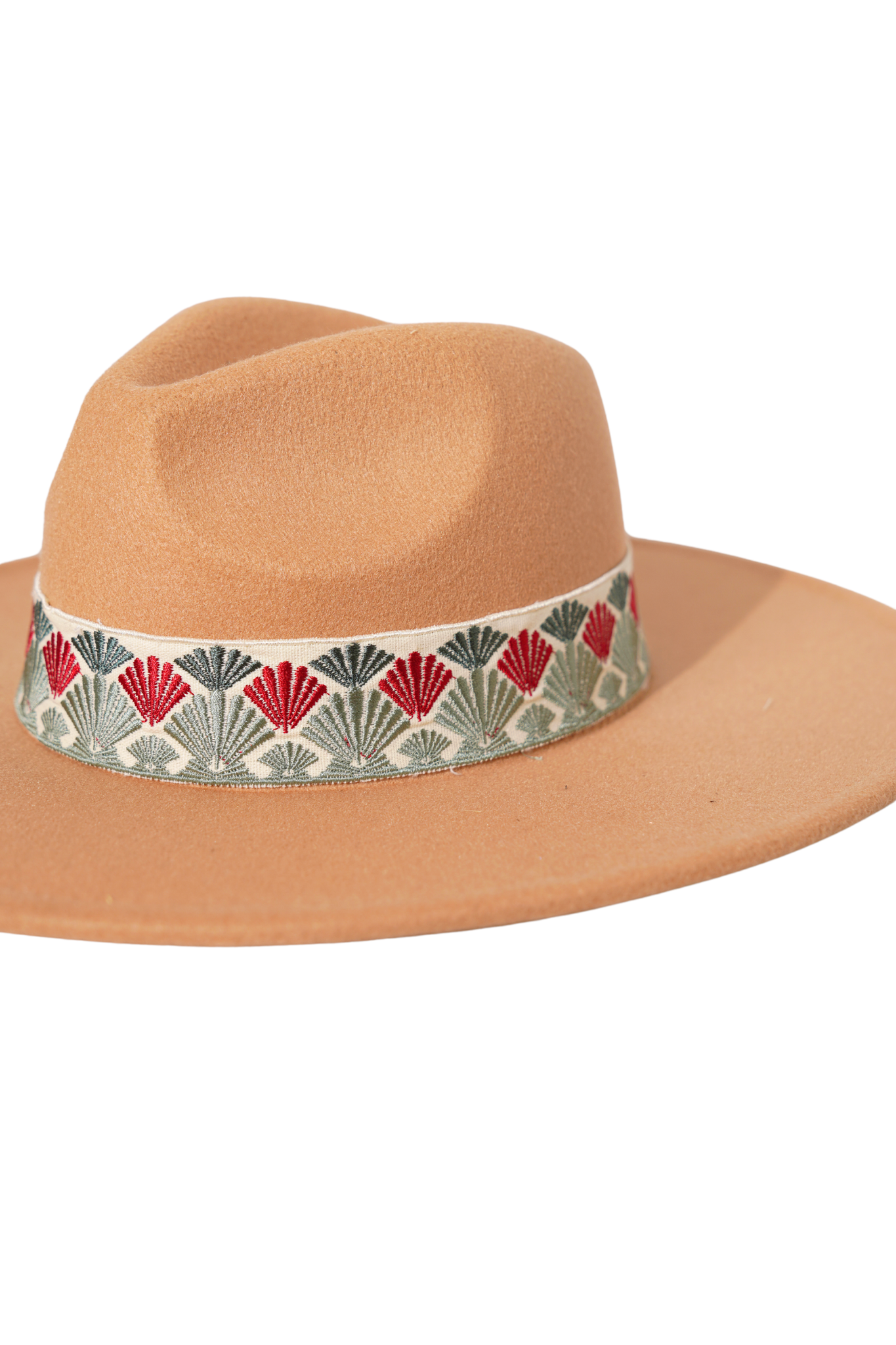 Beige Beverly Wide Brim Fedora Hat