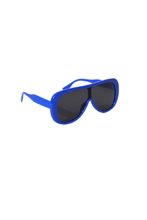 Luxe Racer Oversized Blue Sunglasses