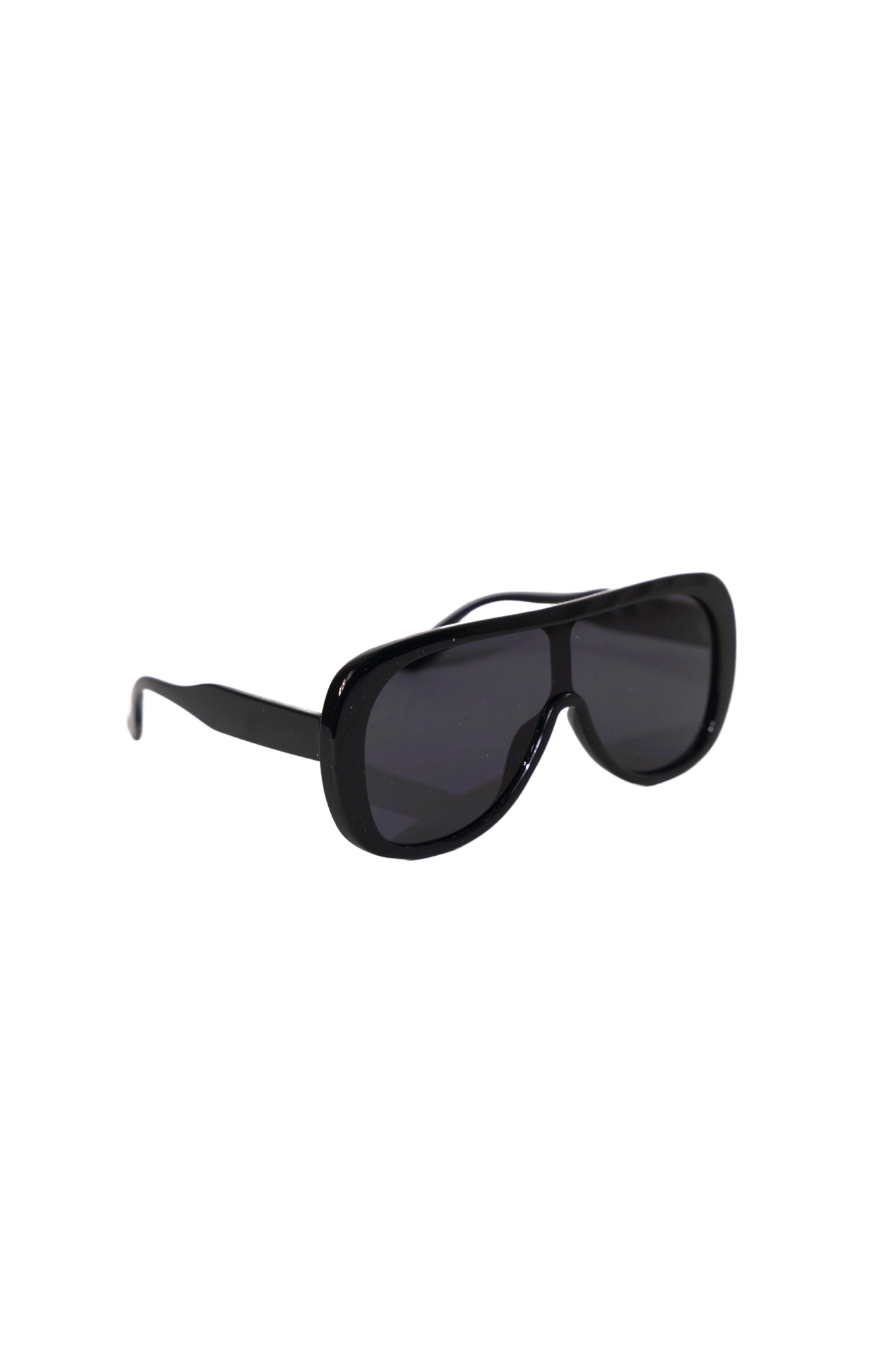 Luxe Racer Oversized Black Sunglasses