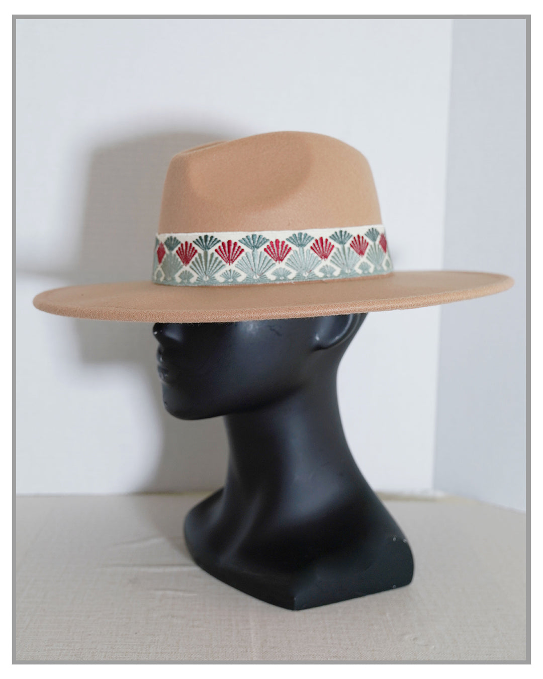 Beige Beverly Wide Brim Fedora Hat