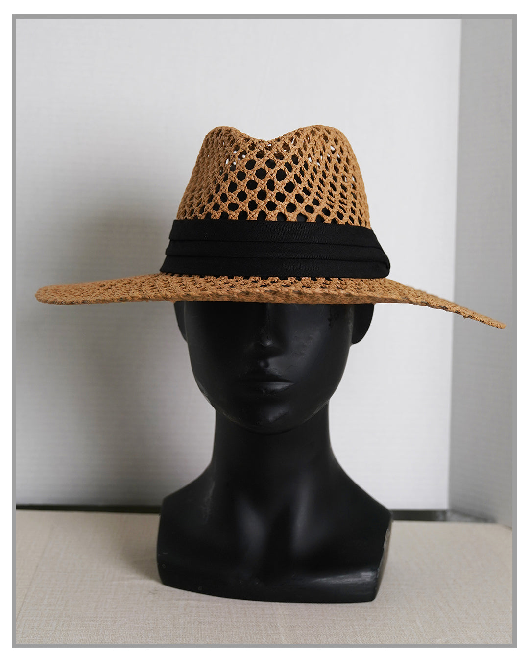 Brown Woven Picnic Hat