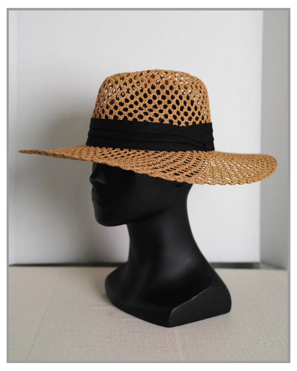 Brown Woven Picnic Hat