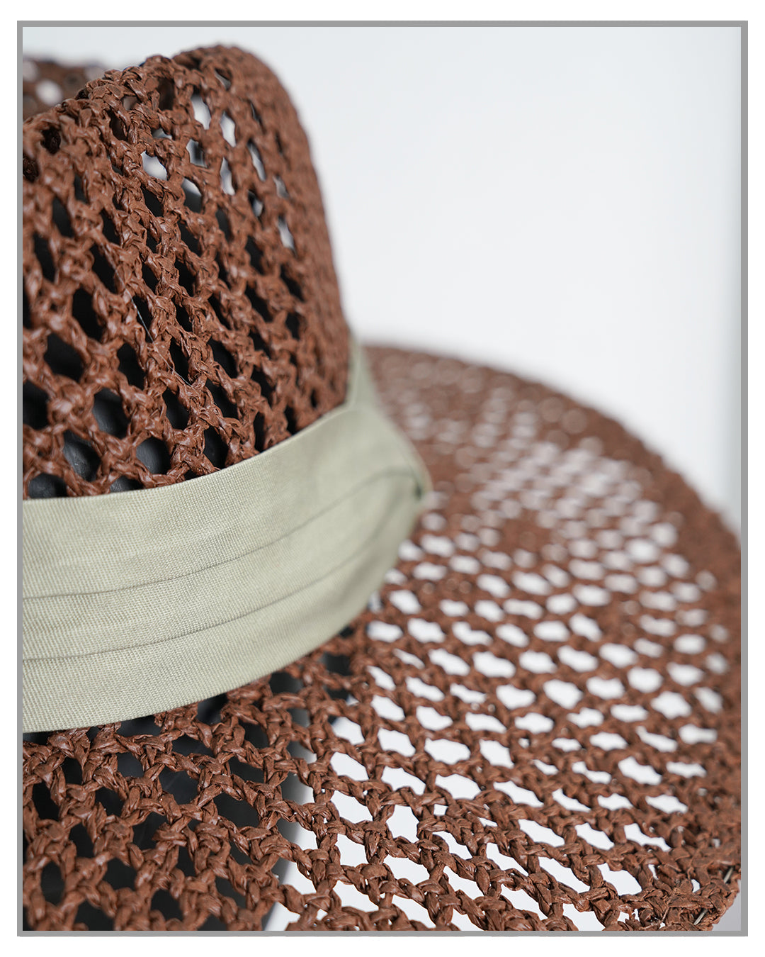 Chocolate Woven Picnic Hat