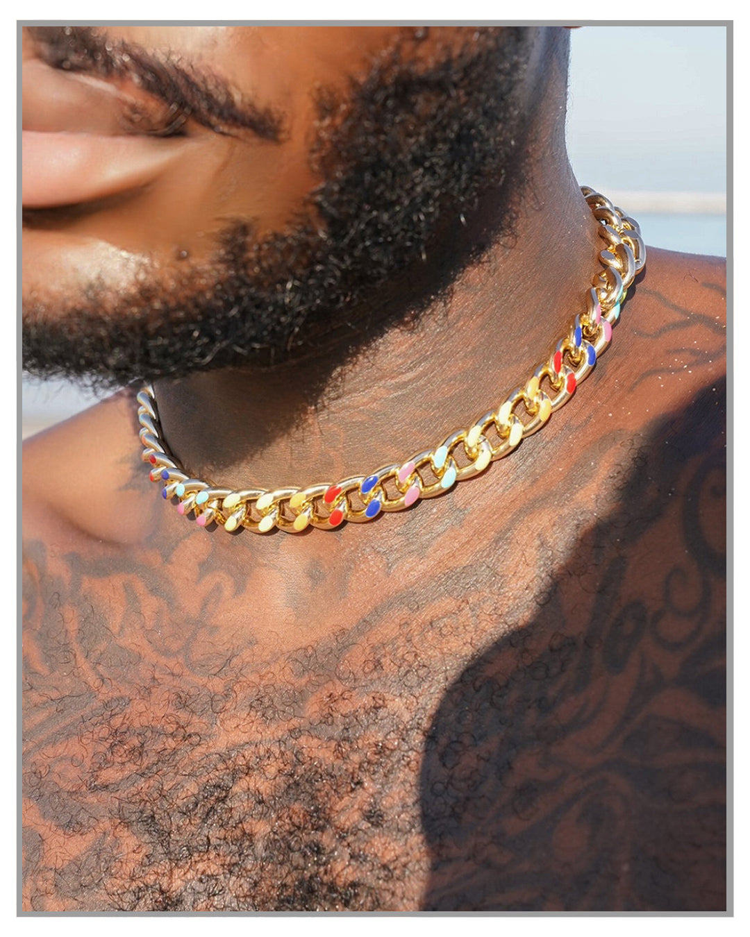 Colorburst Chain Collar Necklace