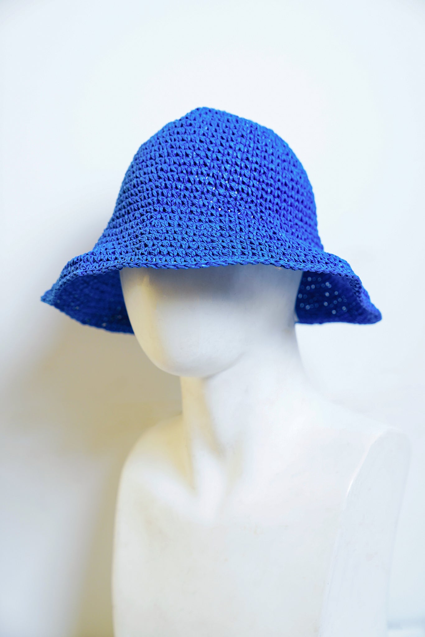 Blue Crocheted Bucket Hat