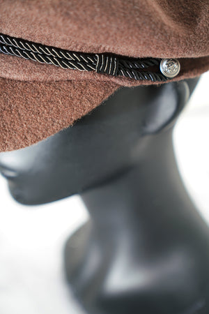 Dapper Tie Chocolate Newsboy Hat