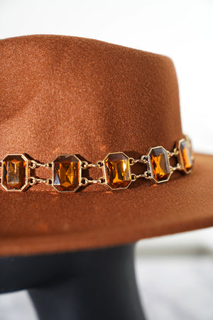 Gemstone Glam Rust Fedora