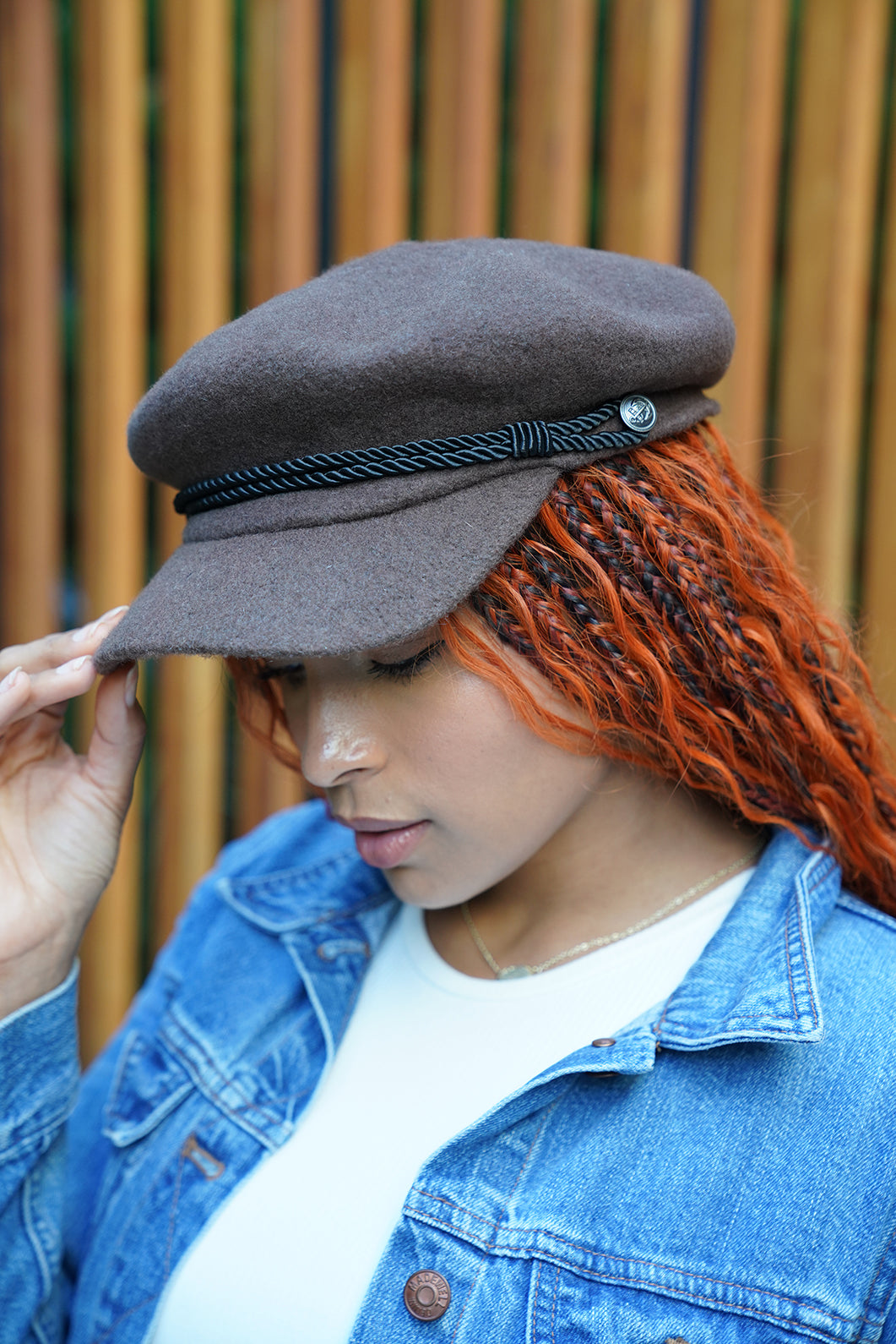 Dapper Tie Chocolate Newsboy Hat