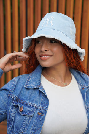 NY Washed Denim Bucket Hat