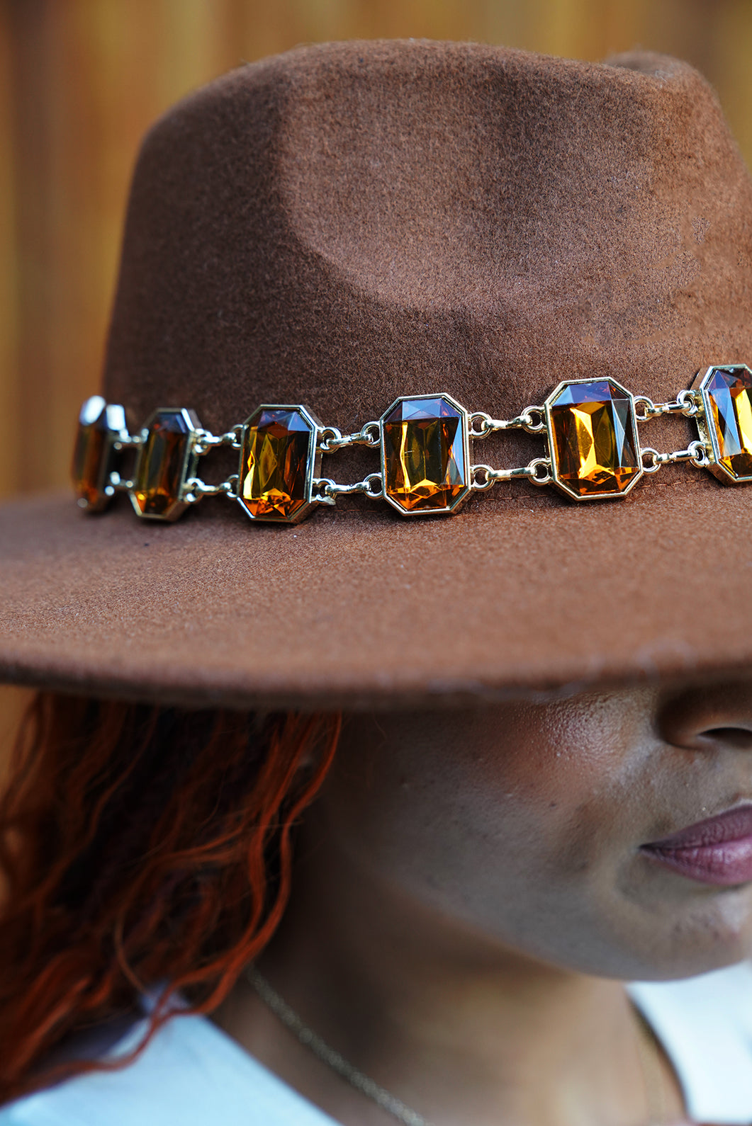 Gemstone Glam Rust Fedora