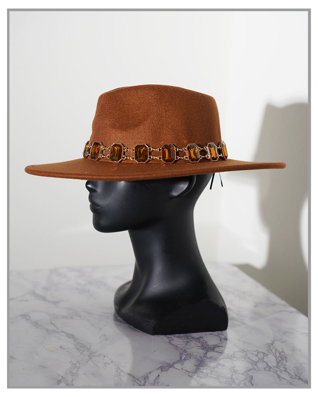 Gemstone Glam Rust Fedora