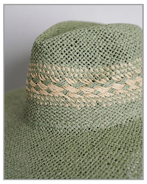 Green Woven Picnic Hat