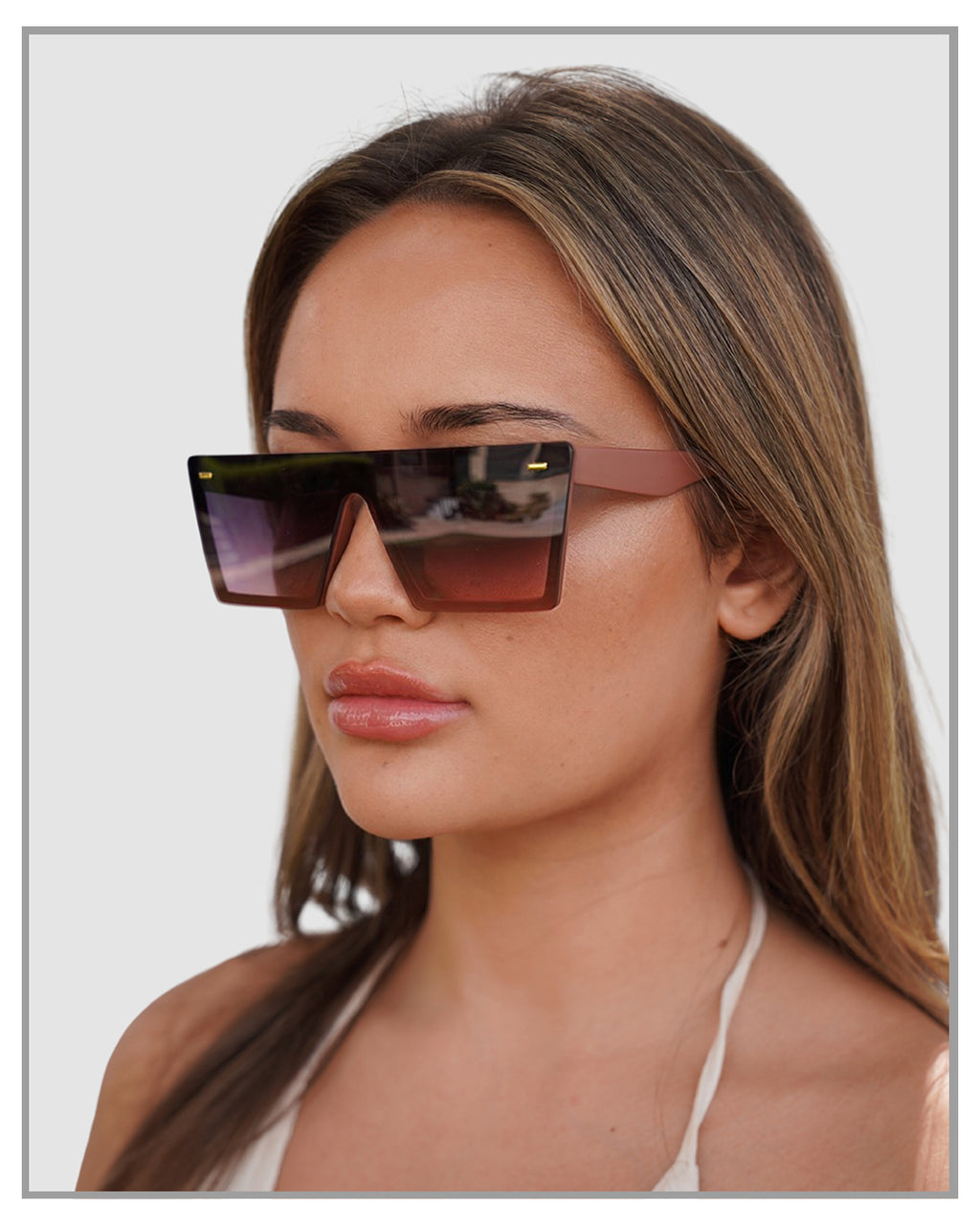 Milan Muse Oversized Brown Shades