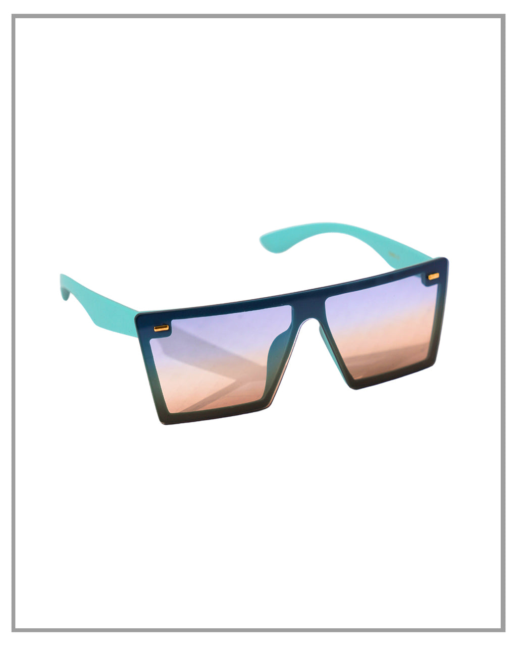 Milan Muse Oversized Turquoise Shades