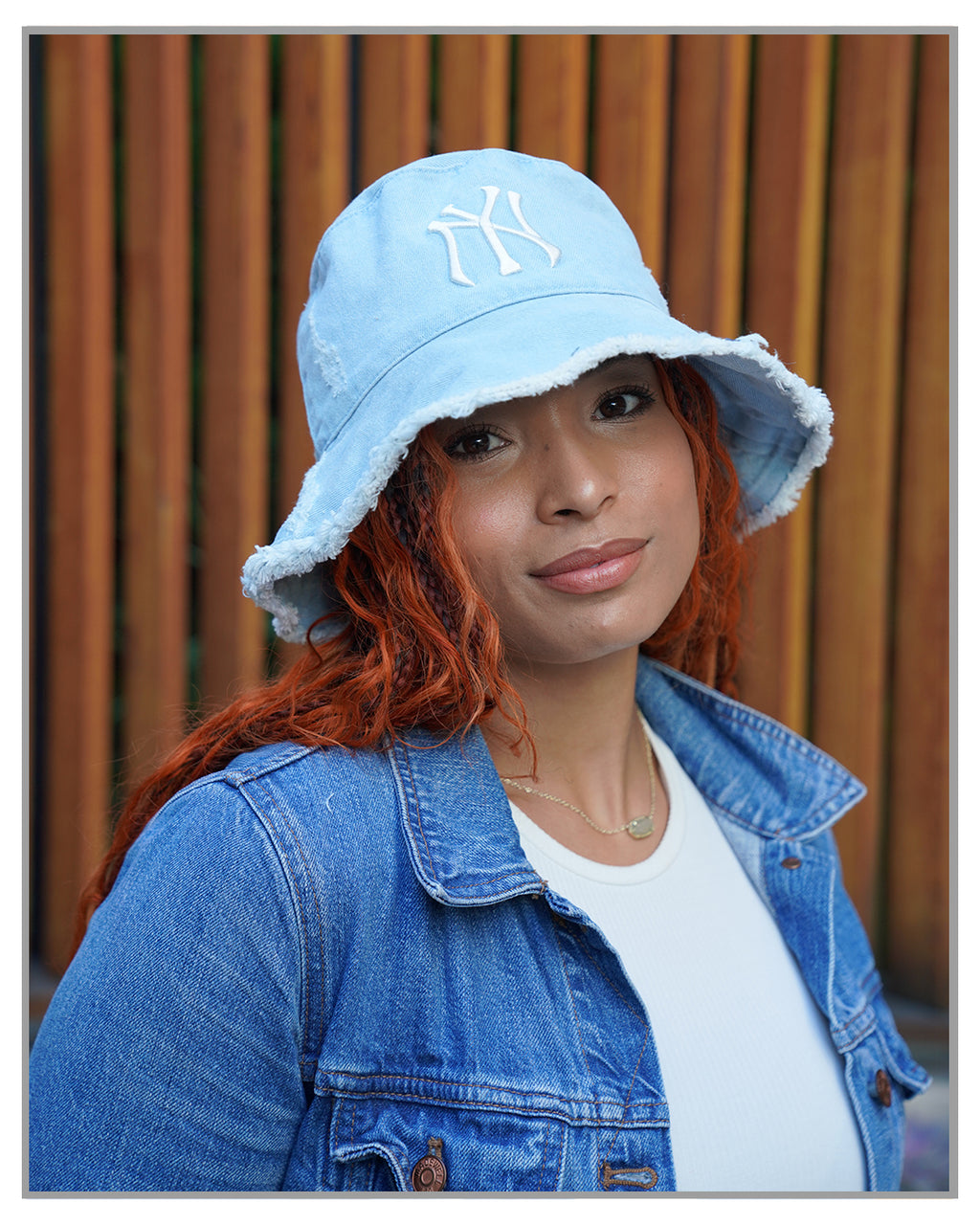 NY Washed Denim Bucket Hat