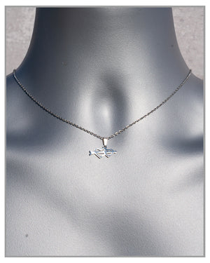 Silver Heart With Arrow Necklace Set, Valentines Day Necklace Gift