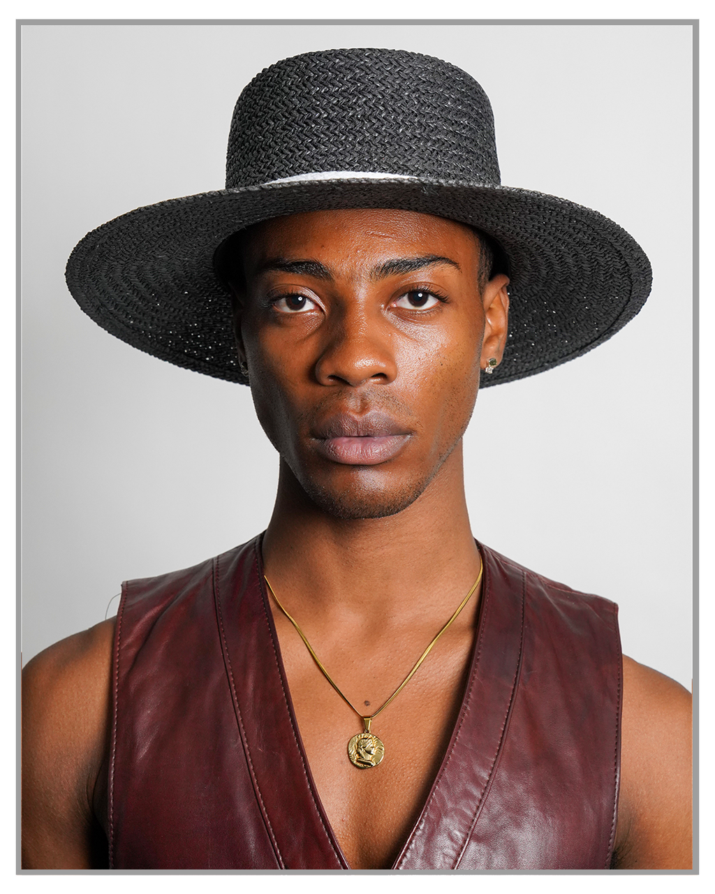 Straw Boater With Rope Detail - truthBlack