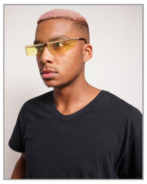 Yellow Hybrid Papi Sunglasses - truthBlack