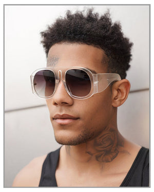 White Retro Lookers Oversize Sunglasses Shop - truthBlack