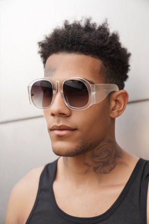 White Retro Lookers Oversize Sunglasses Shop - truthBlack