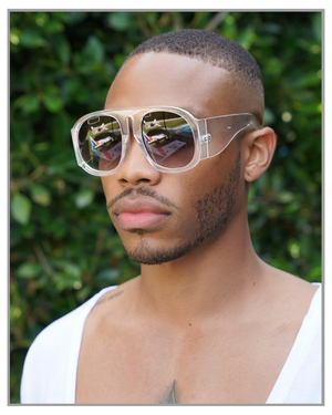 White Retro Lookers Oversize Sunglasses - truthBlack