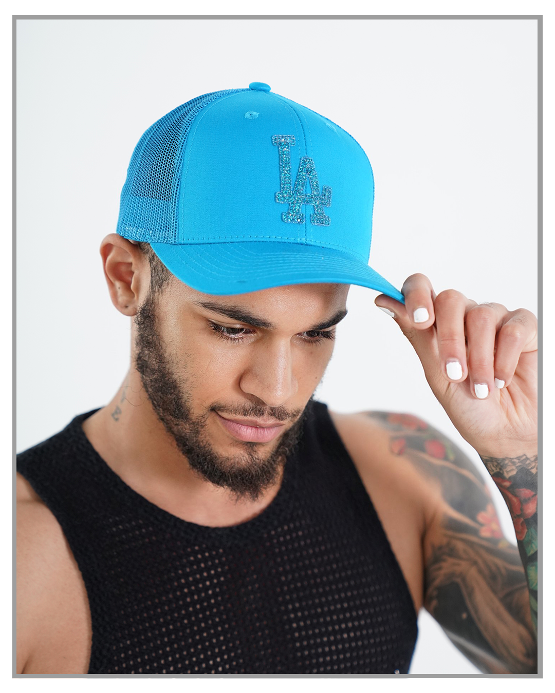 Blue LA Icon Trucker Hat