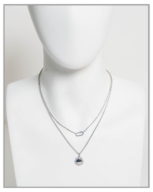 Minimalist 2-Layered Necklace - truthBlack