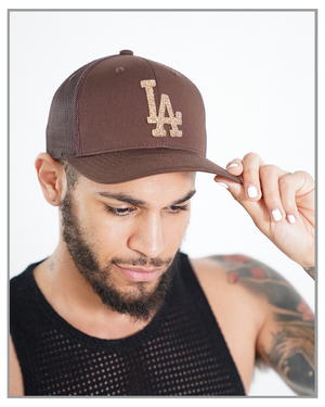 Black LA Icon Trucker Hat