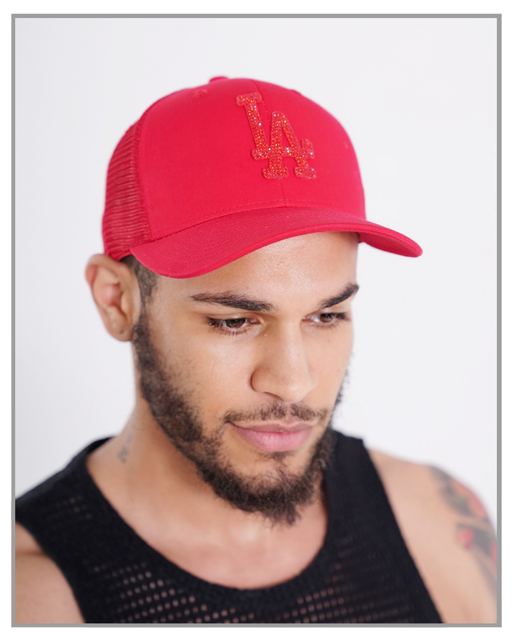 Red LA Icon Trucker Hat
