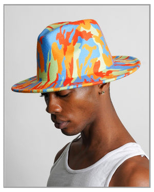 Abstract Camo Fedora