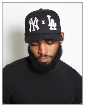 Black NY x LA Trucker Hat