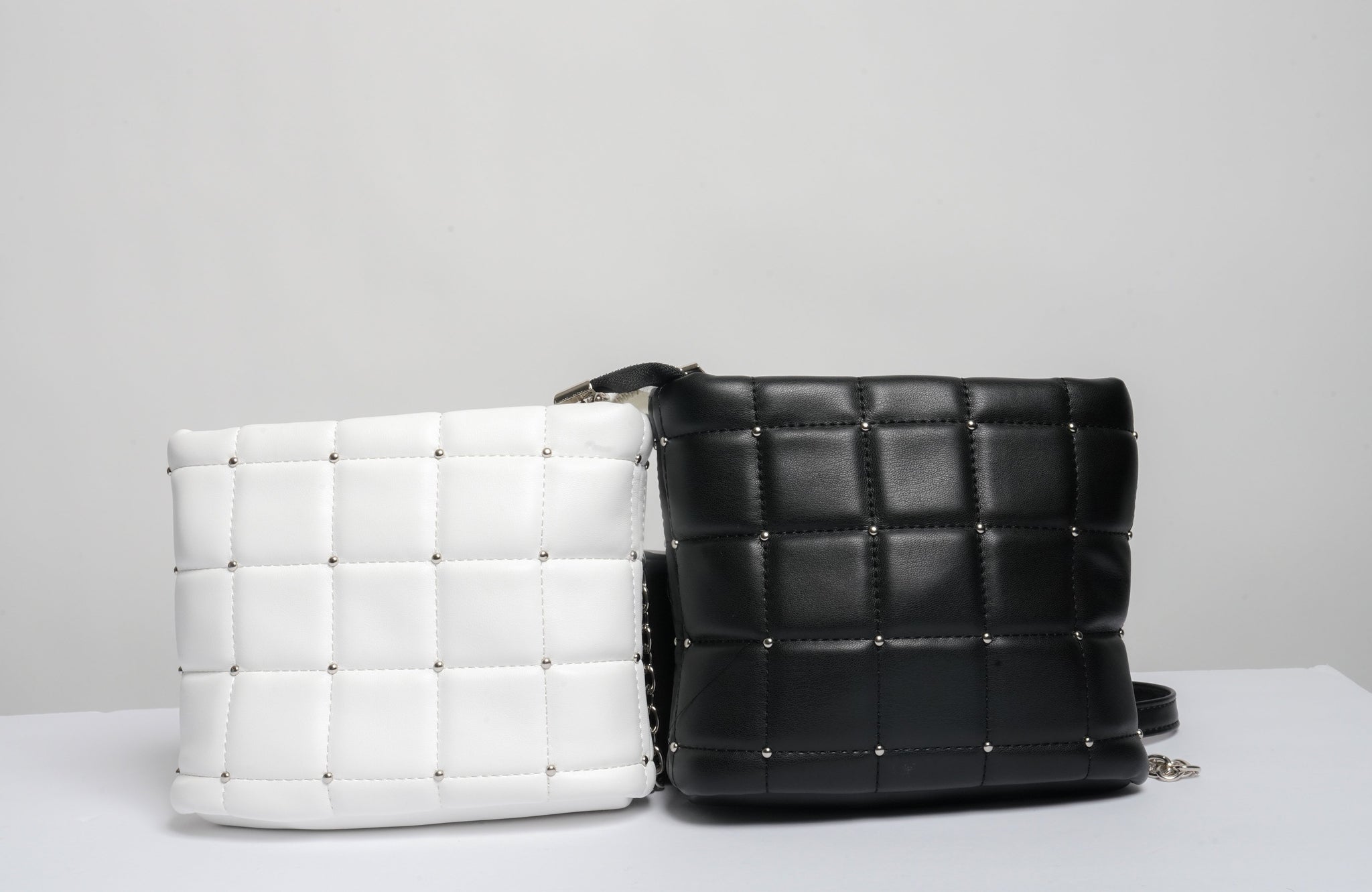 Black Vegan Padded Leather Bag - truthBlack