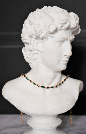 Everyday Emerald Chain Choker Necklace