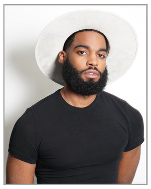 Eggshell White Cowboy Fedora Hat with Buckle Detail