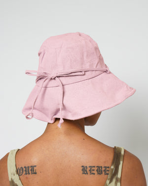 Pink Canvas Bucket Hat - truthBlack