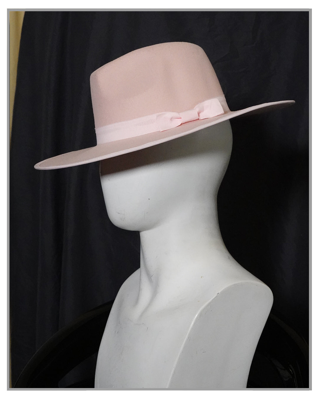 Pink Fedora Hat with Ribbon