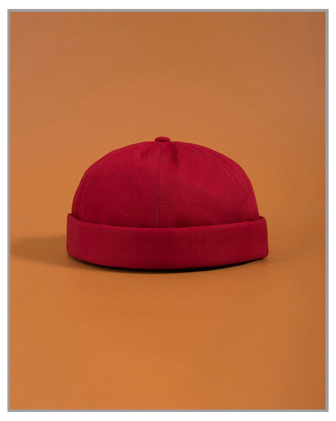 Red Docker Brimless Adjustable Hat