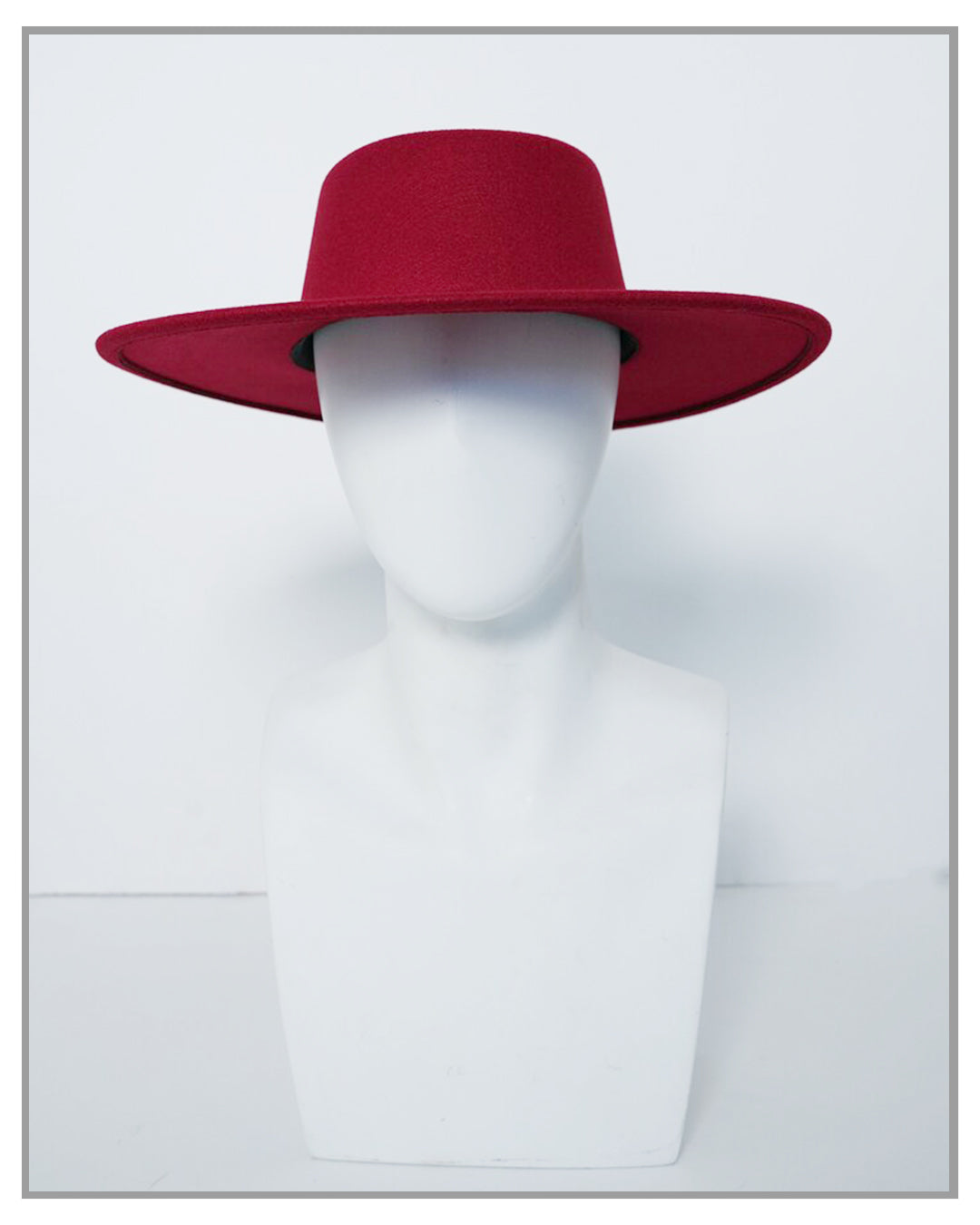 Red Garnet Boater Fedora Hat