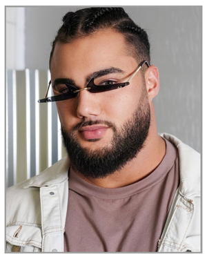 Double Swoosh Rimless Sunglasses - truthBlack