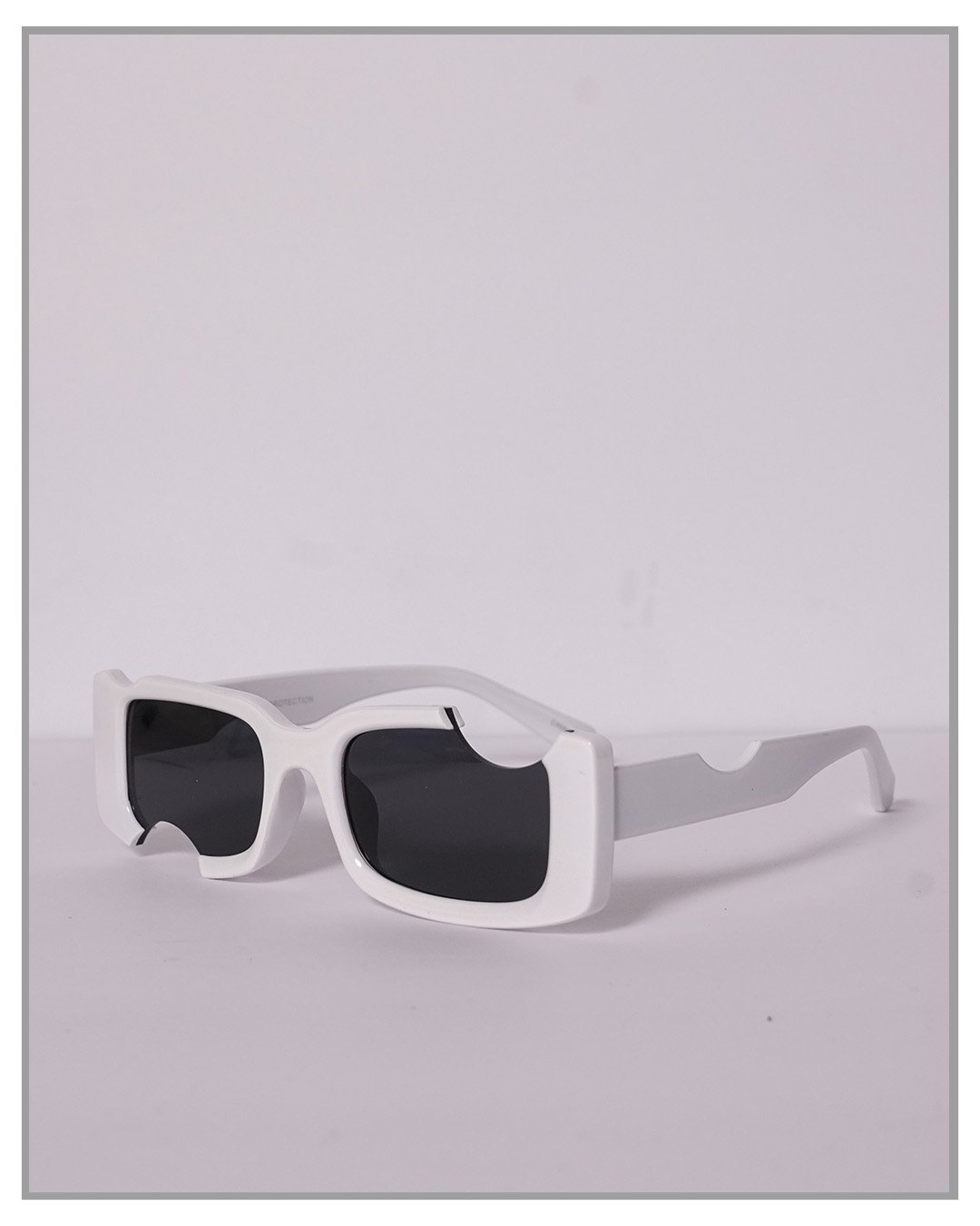 White Cheesehead Sunglasses - truthBlack