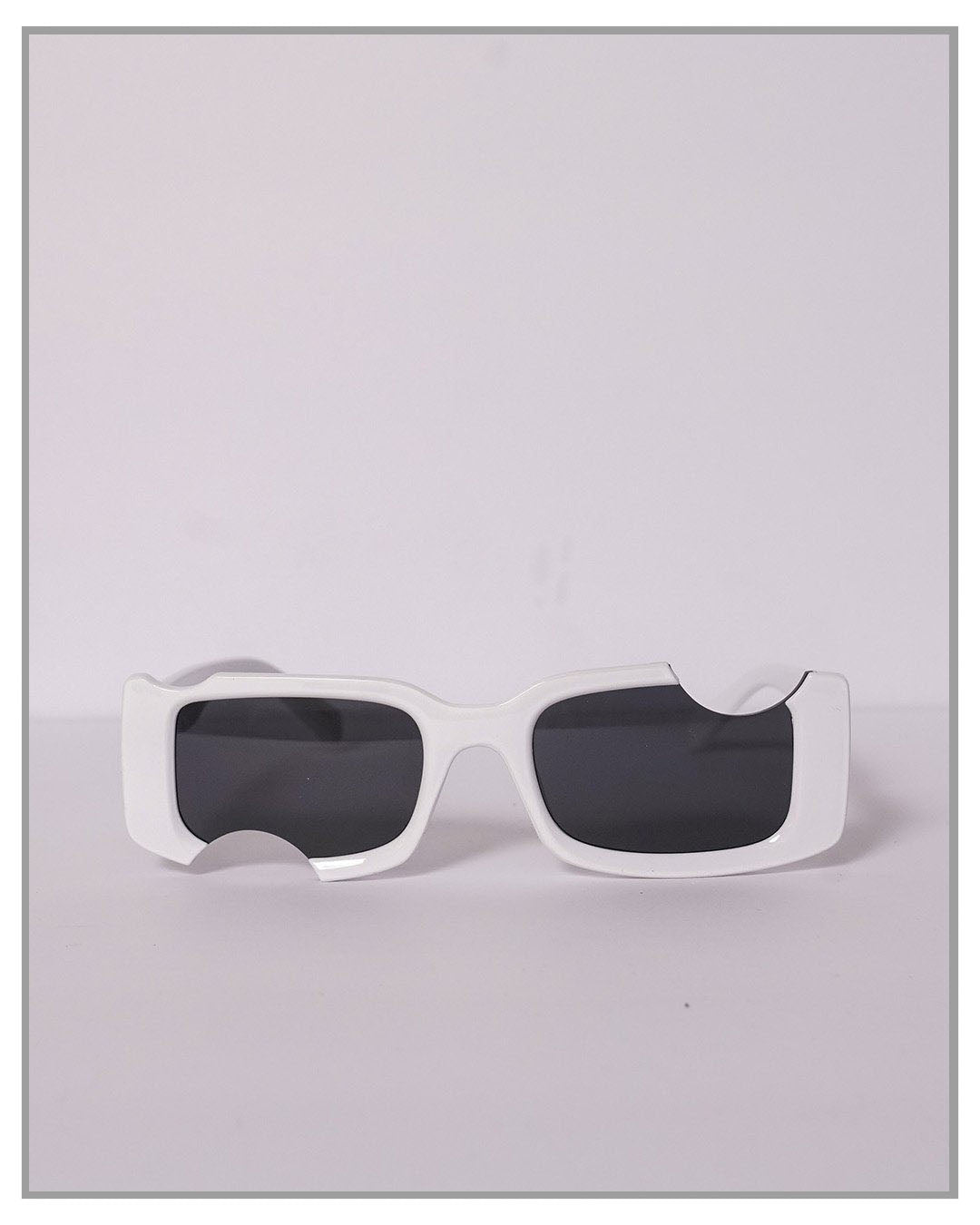 White Cheesehead Sunglasses - truthBlack