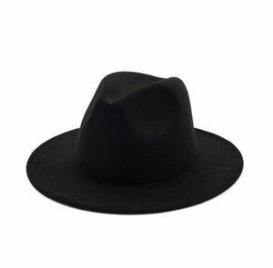 Black Wide Brim Fedora - truthBlack